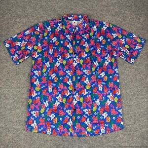 Nashville Sounds Hawaiian Shirt Button Up Destroyer Rocks Adult Mens Medium M